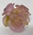 Daum France Pâte de Verre Rose Candleholder, Signed An exquisite Daum France pâte de verre crystal candleholder,...