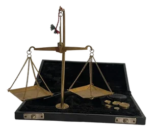 Antique Travel Scale for Weighing Valuables, 1900s
