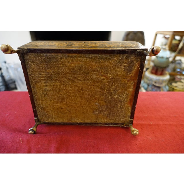 Tomb-Shaped Painted Oak Casket, 18th-19th Century For Sale - Image 10 of 11