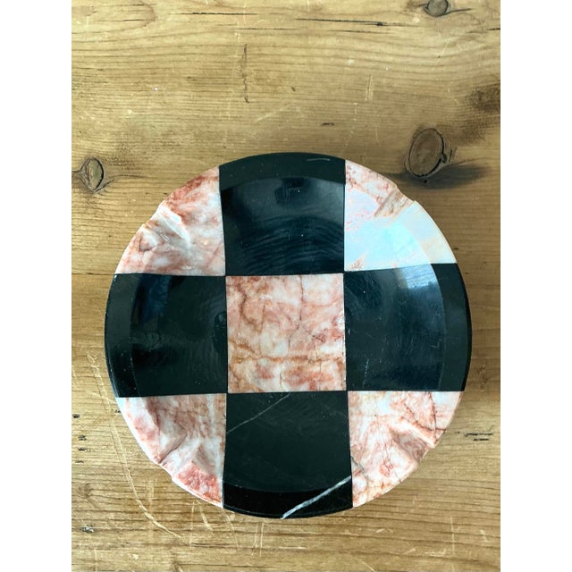 Vintage Postmodern Geometric Stone Ashtray For Sale - Image 10 of 11