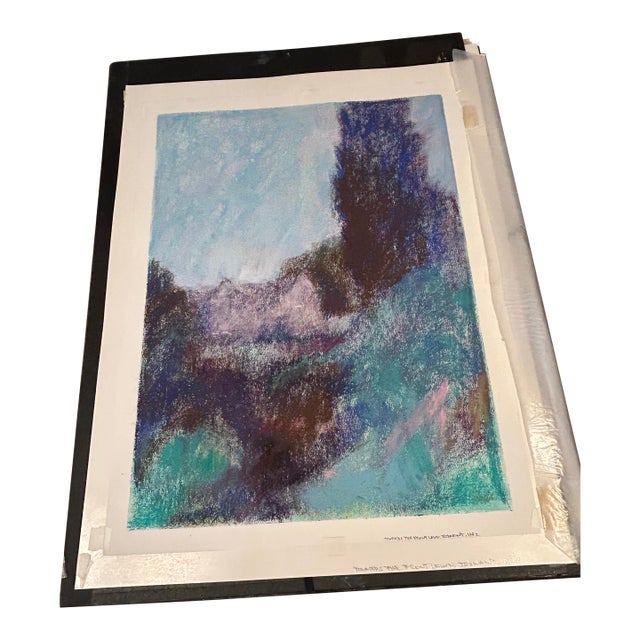 Pastel of Landscape in England by Thomas George For Sale