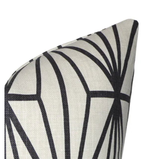 Traditional Katana Pillow Cover in Ebony, 20x20 Pillow For Sale - Image 3 of 3