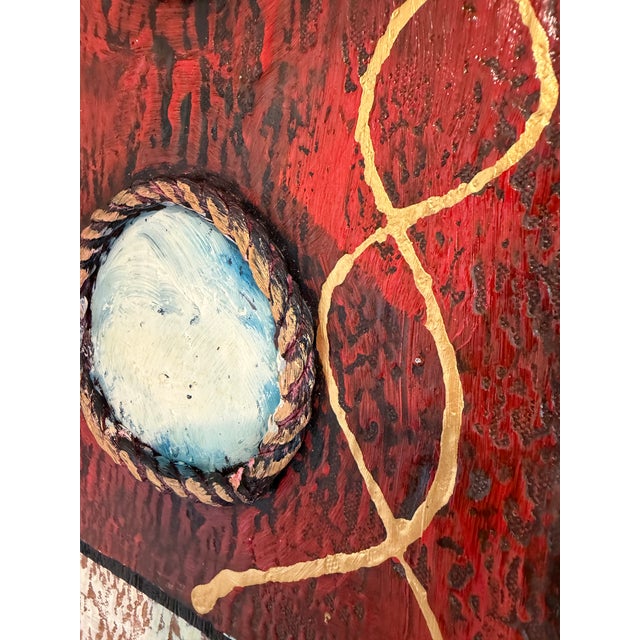 2020s Original Abstract Textured Oil Painting by Alena Kalen "Cipher" Framed, Coa For Sale - Image 5 of 10