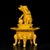 Ceramic Chinese Yellow Glazed Porcelain Censer / Incense Burner With Foo Dog & Elephant Legs For Sale - Image 7 of 9