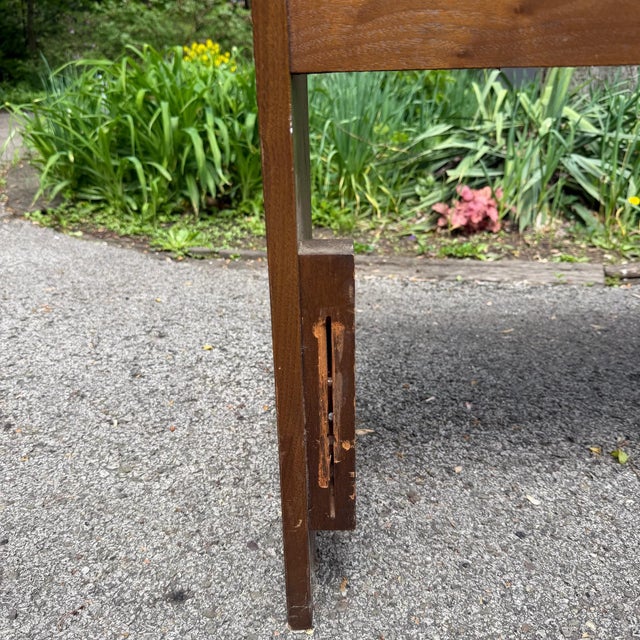 Brown Mid 20th Century Attributed Broyhill Saga Full Size Walnut Mid Century Modern Headboard For Sale - Image 8 of 10