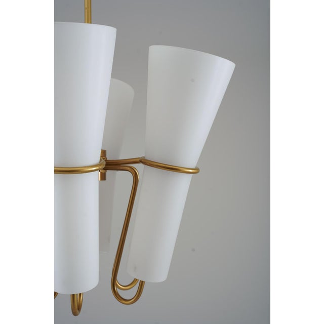 Pendant Light in Brass and Opaline Glass by Hans-Agne Jakobsson, 1950s For Sale - Image 10 of 15
