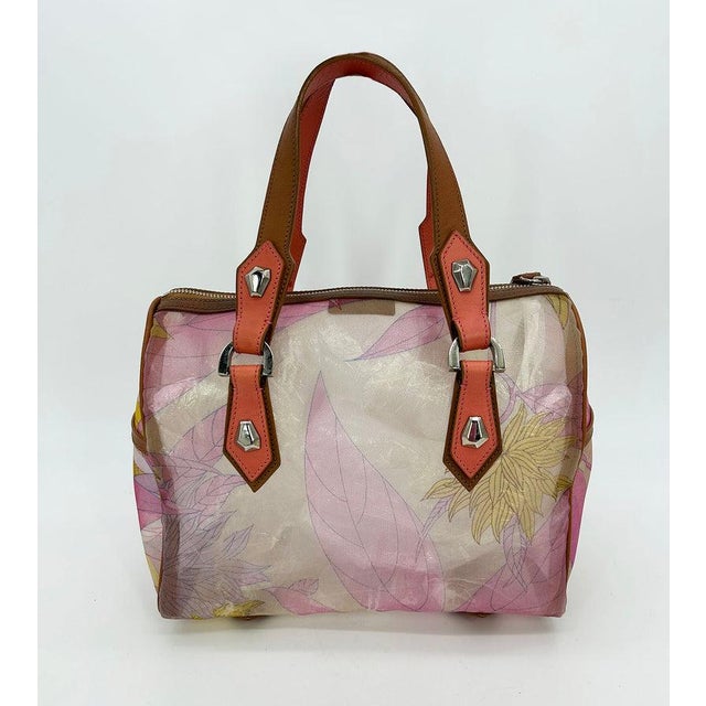 Emilio Pucci Late 20th Century Emilio Pucci Mesh Print Speedy Handbag For Sale - Image 4 of 11