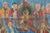 Traditional Large 19th Century Tibetan Thangka Painting of Buddha and Attendant Deities For Sale - Image 3 of 11