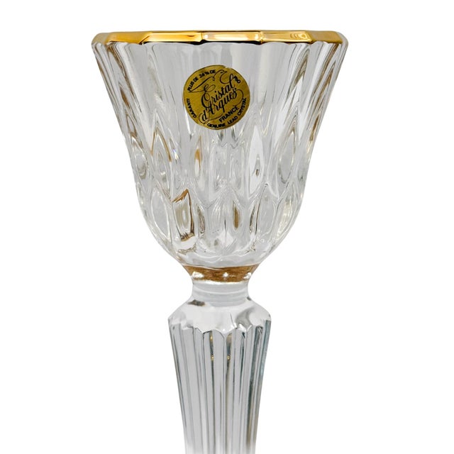 Pair of Late 20th Century French Crystal Candlestick Holders by Cristal d'Arques-Durand For Sale In San Diego - Image 6 of 8