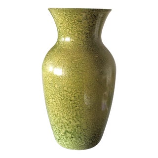 1990s Speckled Venom Green Vase For Sale