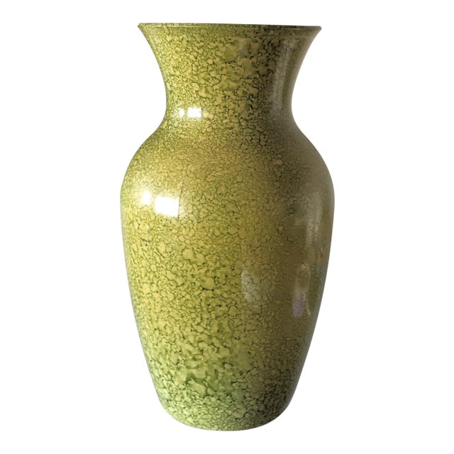 1990s Speckled Venom Green Vase For Sale