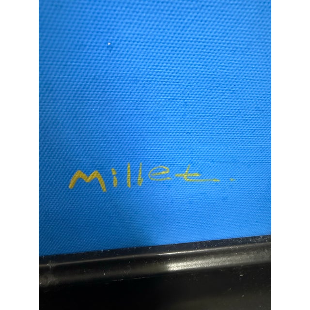 Art Deco Galatea of the Heavens After Salvador Dali Oil Painting Signed Millet For Sale - Image 3 of 5