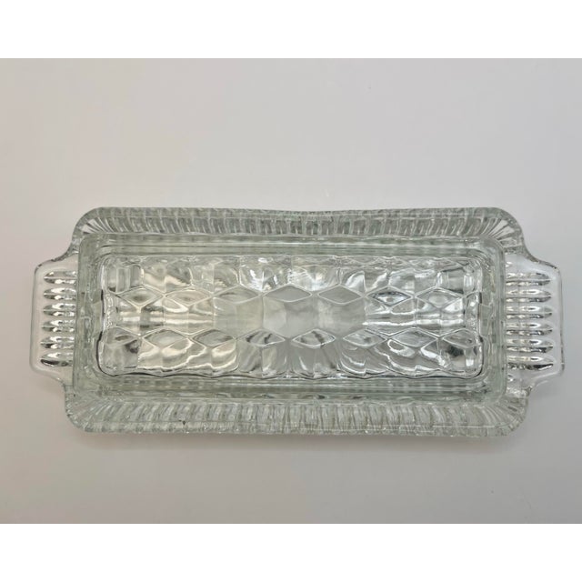 Vintage Pressed Glass Butter Dish For Sale - Image 4 of 11