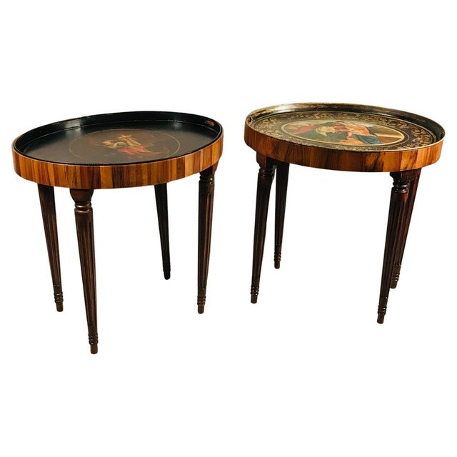 Lacquered Tray Tables, 19th Century, Set of 2 For Sale - Image 9 of 9