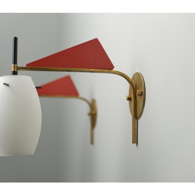 Mid-Century Modern Italian Wall Lamps, 1950s, Set of 2 For Sale - Image 6 of 9