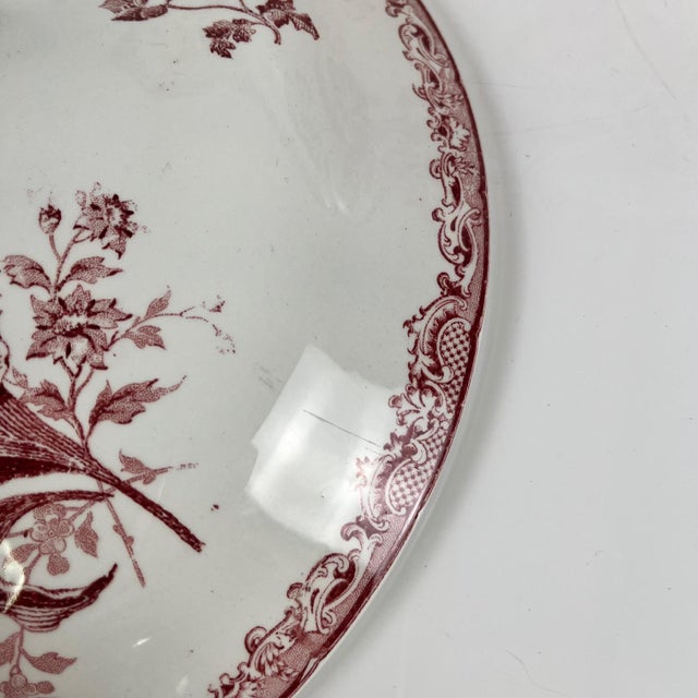 Soup Tureen Fontange Model in Red from Sarreguemines, 1918 For Sale - Image 13 of 15
