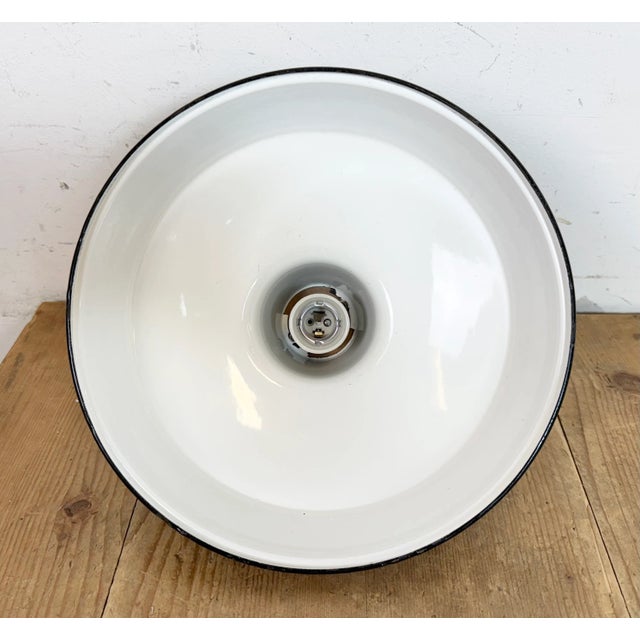 Industrial Green Enamel Factory Pendant Lamp from Multi Electrical Co., 1960s For Sale - Image 16 of 18