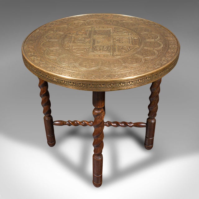 1900's Antique Campaign Tea Table | Chairish