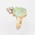 Stylish vintage opal & diamond cocktail ring crafted in 14 karat yellow gold. The natural opal measures 15mm x 11mm...