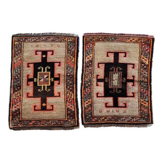 1970s Turkish Oushak Handmade Miniature Rugs - a Pair For Sale
