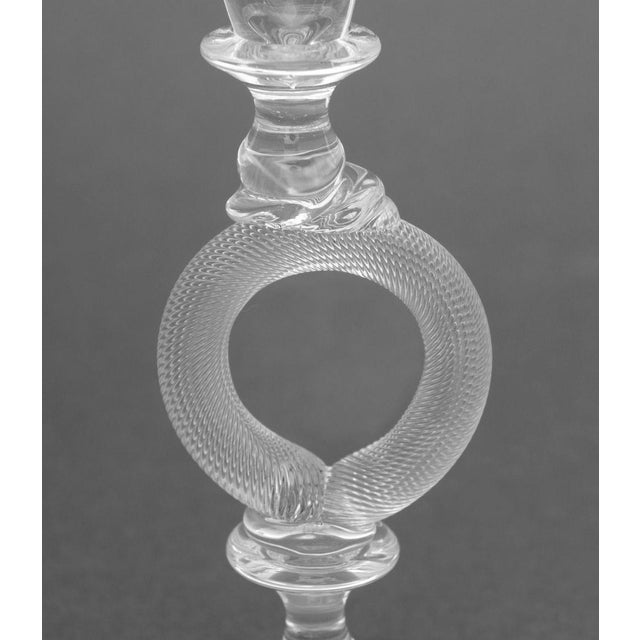 Contemporary Adam Holtzinger Optic Twist Glass Goblets - a Pair For Sale - Image 3 of 6