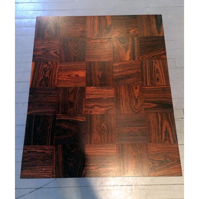 Wood Mid 20th Century Two Rosewood Nesting Tables, Don Shoemaker For Sale - Image 7 of 11