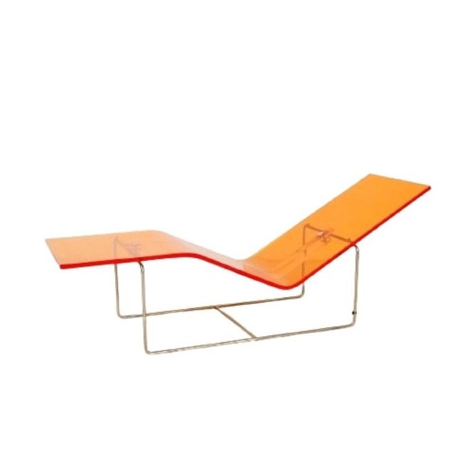 Luxury Plexiglas Lounger in Orange by Jean-Marie Massaud, 1990s For Sale - Image 9 of 9