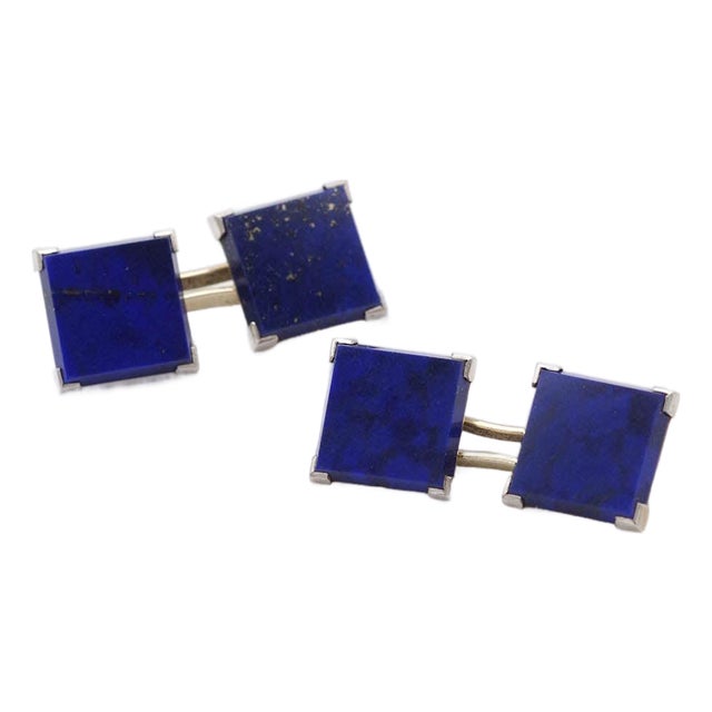 Lapis Lazuli Cufflinks, Set of 2 For Sale