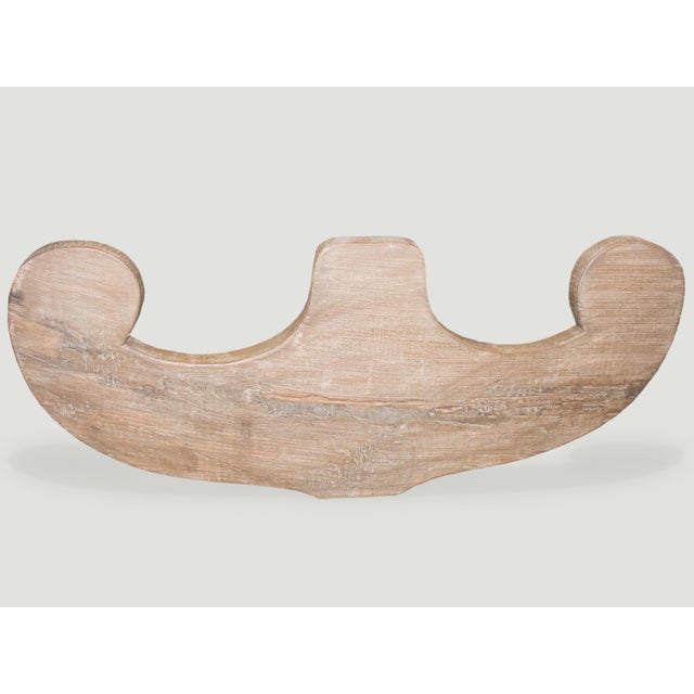 1900 - 1909 Andrianna Shamaris Architectural Teak Wood Wall Hanging For Sale - Image 5 of 6