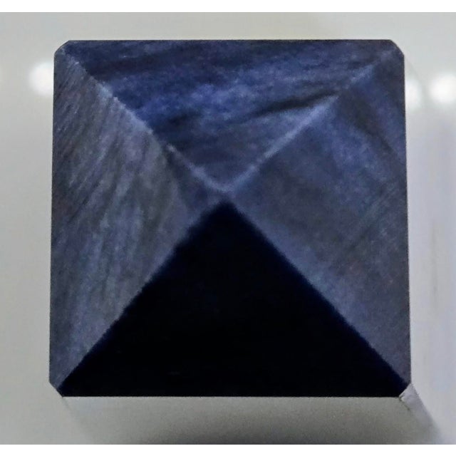 Stone 1980s Blue Marble Obelisk by Great City Traders – Handcrafted Stone Sculpture For Sale - Image 7 of 9
