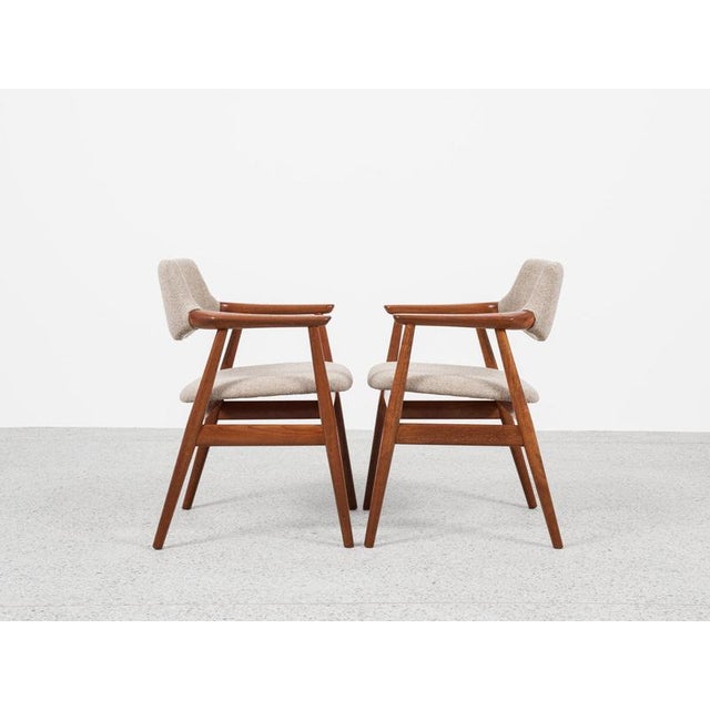 Mid-Century Modern Set of Mid-Century Danish Chairs in Teak attributed to Erik Kirkegaard for Glostrup, 1960s For Sale - Image 3 of 11