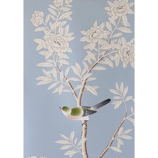 30"*60", a Set of 2 Panels Chinoiserie Wall Artwork, No Frame, Tea Paper For Sale - Image 4 of 5
