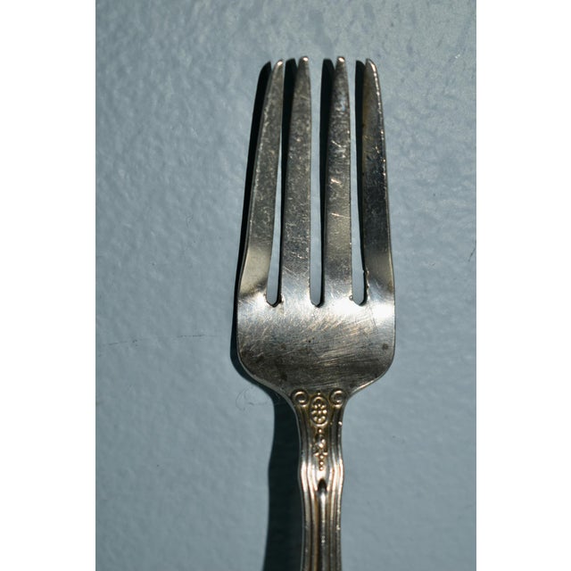 Silver Vintage Basket of Flowers by D&h Sterling Silver Fork For Sale - Image 8 of 13