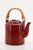 1900s Chinese Oxblood Glaze Stoneware Teapot With Bamboo Handles For Sale - Image 9 of 13