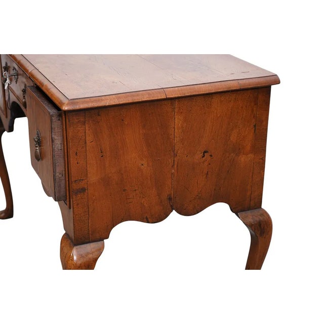 Queen Anne Antique Burr Walnut Queen Anne Style Ladies Writing Desk For Sale - Image 3 of 6