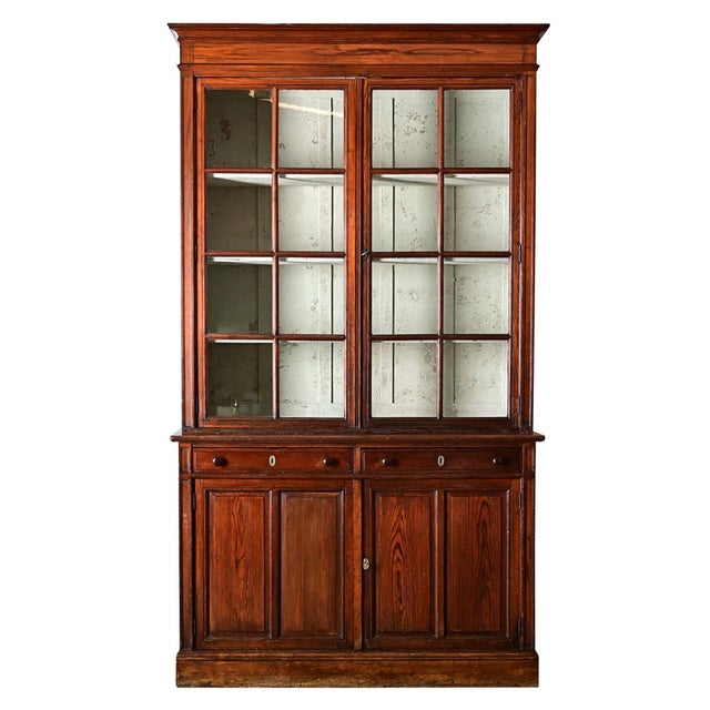 Brown French 19th Century Pine Bibliotheque For Sale - Image 8 of 16