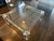 Transparent Transitional Thick Polished Lucite Base Glass Top Square Coffee Table Merchandise Mart For Sale - Image 8 of 11