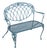 Wrought Iron Outdoor Garden Bench With Rose Motif For Sale