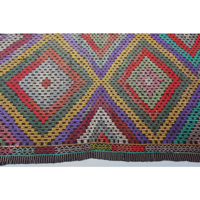 Textile Vintage Turkish Kilim Rug-5’2’x7’7" For Sale - Image 7 of 11