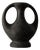 Antique Sculptural Black Lavanite Stone Vase, 1920s For Sale