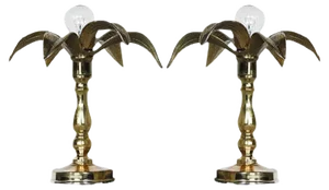 Belgian Brass Hollywood Regency Lamps from Massive, 1970s, Set of 2