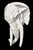 Chinoiserie Mid-Century White Glaze Elephant Head Wall Brackets- A Pair For Sale - Image 3 of 8