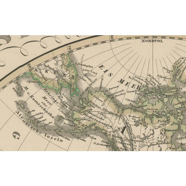 Western & Eastern Hemisphere Maps with World Double Hemisphere Engravings, 1857, Set of 2 For Sale - Image 11 of 17