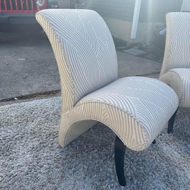 Thayer Coggin Stunning Vintage Thayer Coggin Art Deco Dining Chairs- Set of 6 For Sale - Image 4 of 7