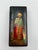Vintage Russian hand-painted lacquer box. Features woman in Folk dress.