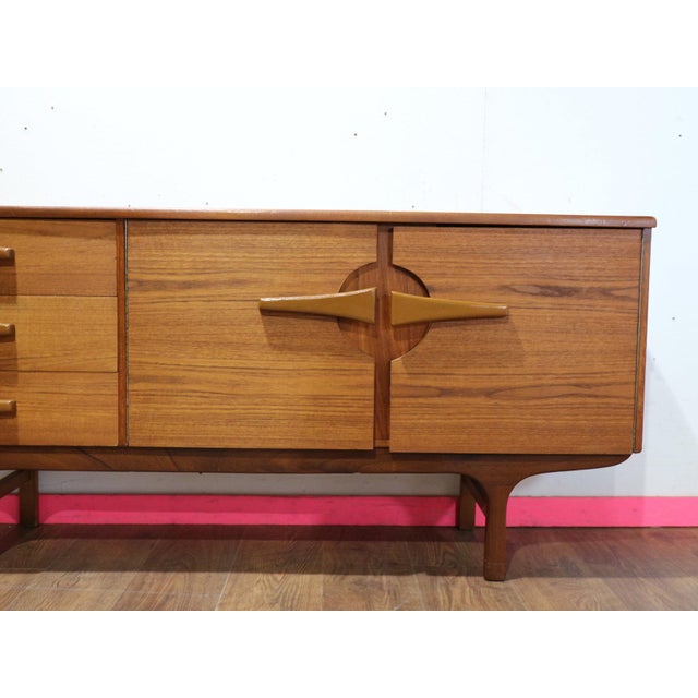 Mid-Century Modern 1960s Mid Century Modern Vintage Teak Sideboard Credenza Danish Style For Sale - Image 3 of 11