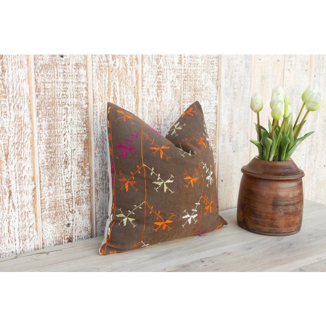 Early 21st Century Shanvi Antique Indian Folk Pillow For Sale - Image 5 of 10