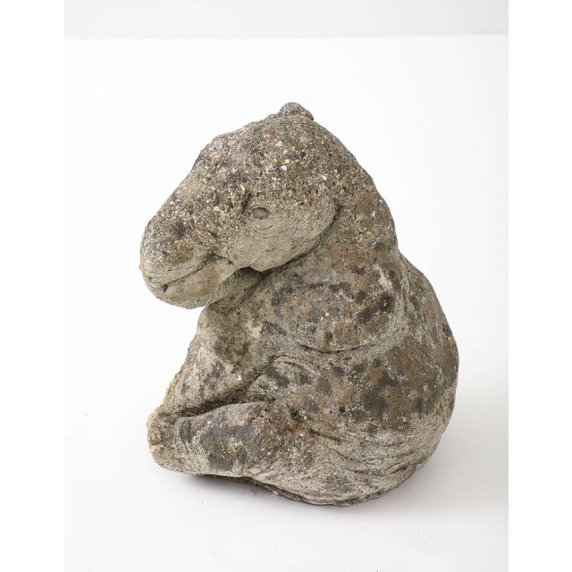 Gray Cast Stone Elephant Garden Statue, France Mid 20th C. For Sale - Image 8 of 12