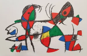 Mirò Lithographe II Plate X Lithograph by Joan Mirò, 1975