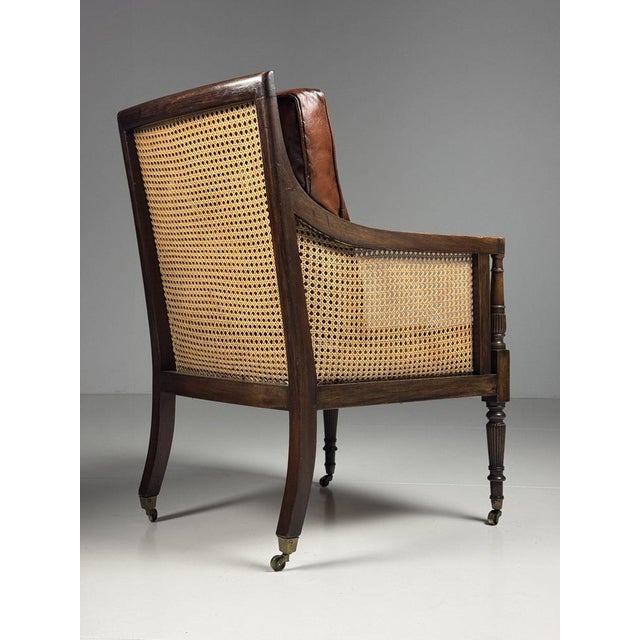 English Library Bergère in Mahogany, 1825 For Sale - Image 3 of 18